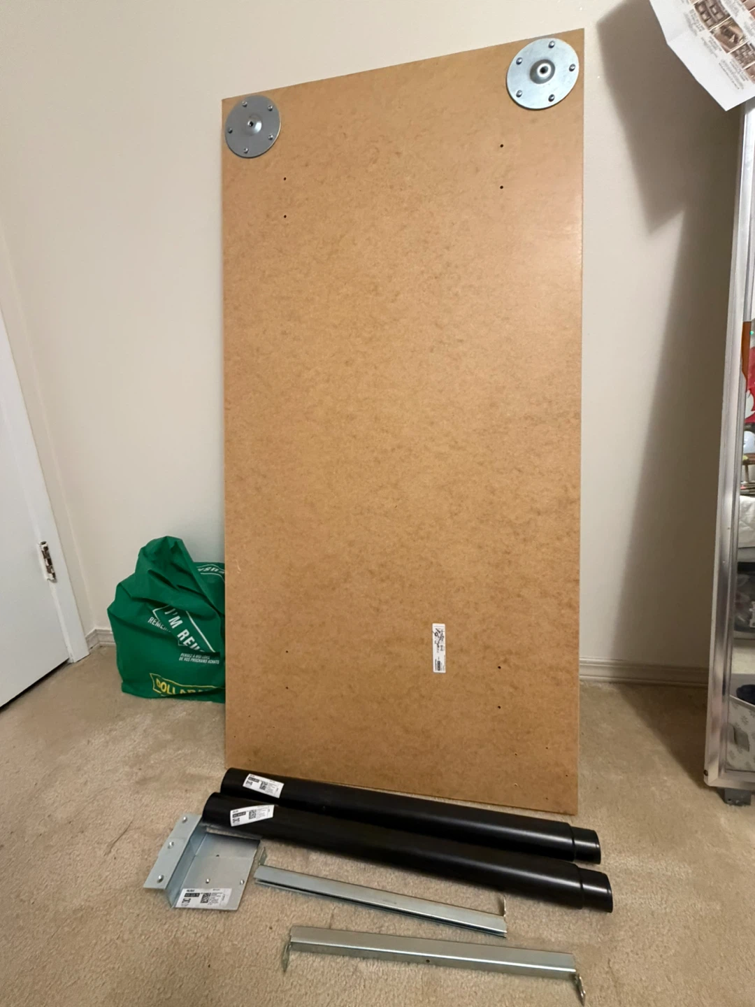 IKEA LAGKAPTEN Desk + 2 OLOV Adjustable Legs - Grey/Turquoise - photo 3