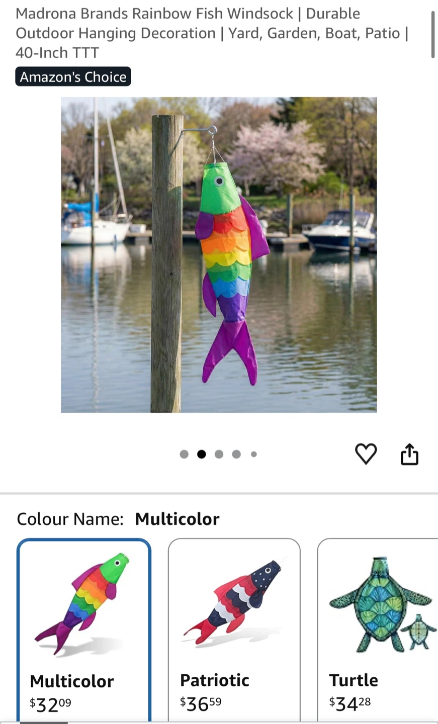 NEW - WindDesigns 3D 32-inch Fish Windsock - photo 2