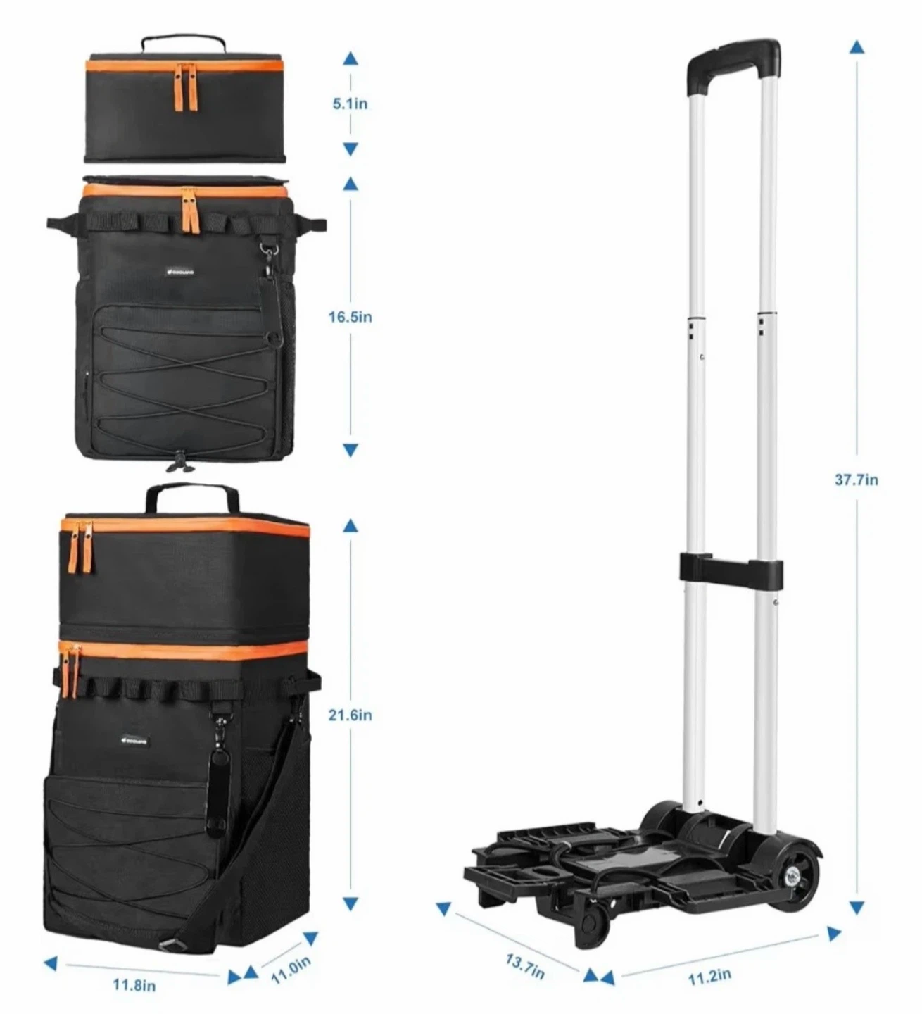 72 Can Soft Cooler with Wheels Collapsible Ice Chest - photo 4