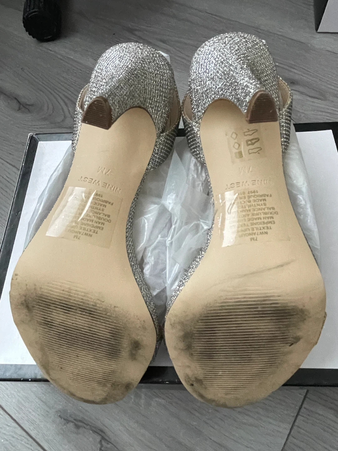 Nine West Silver Heels -  Size 7M - photo 3