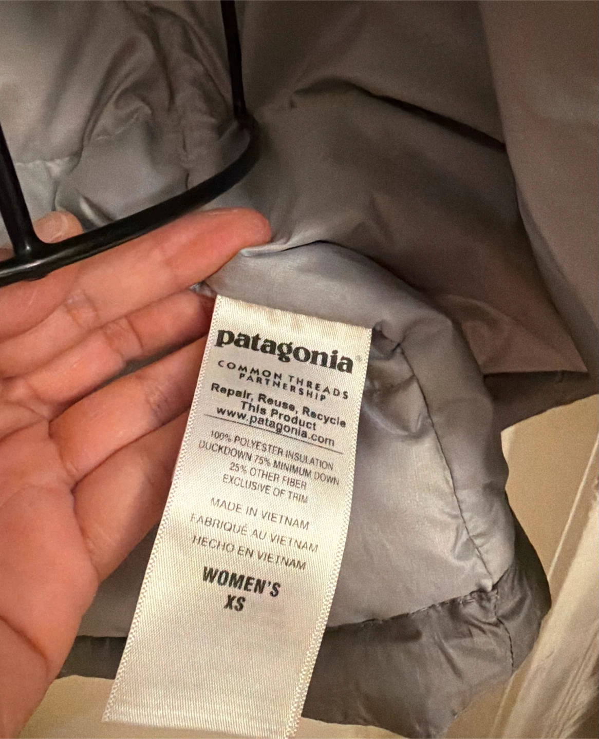 Patagonia Women's Down Hooded Jacket Gray XS - photo 2
