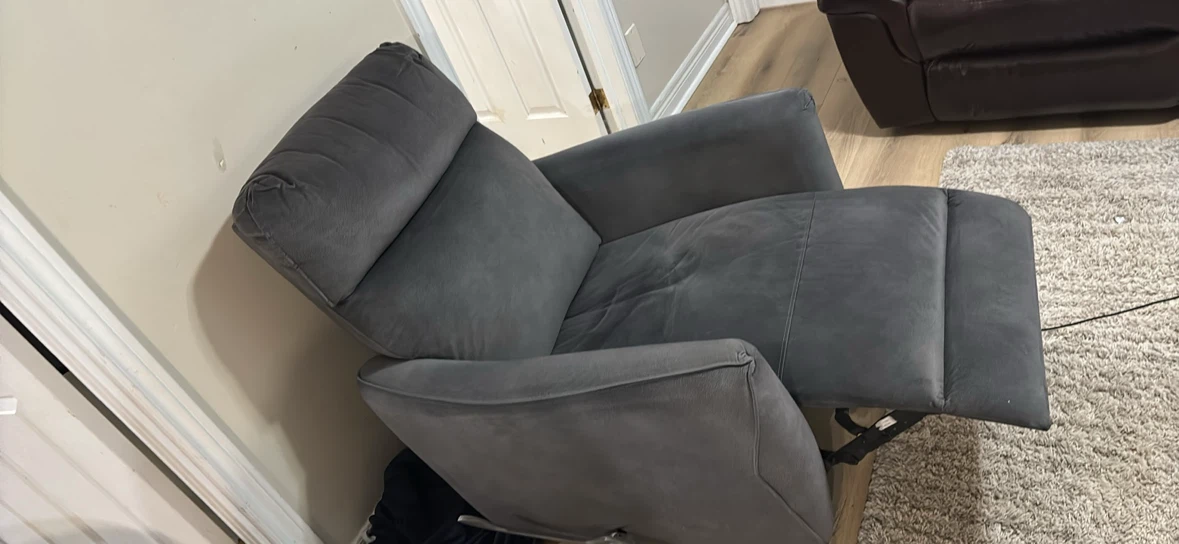 Dark Grey Reclining , rocking Armchair