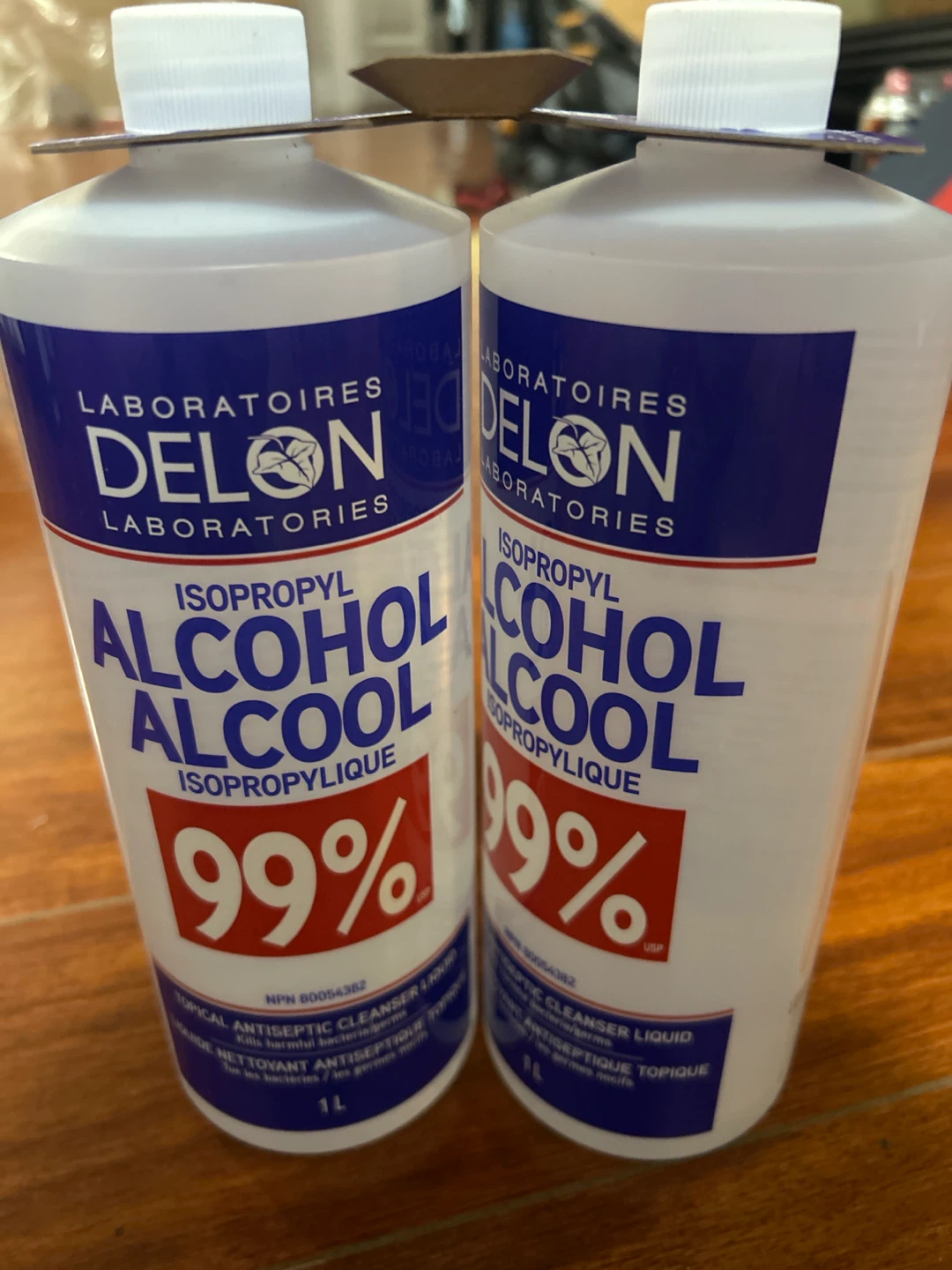 2 Delon Laboratories 99% Isopropyl Alcohol 1L