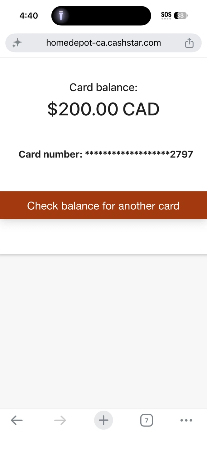 Home Depot $200 CAD Giftcard - photo 2