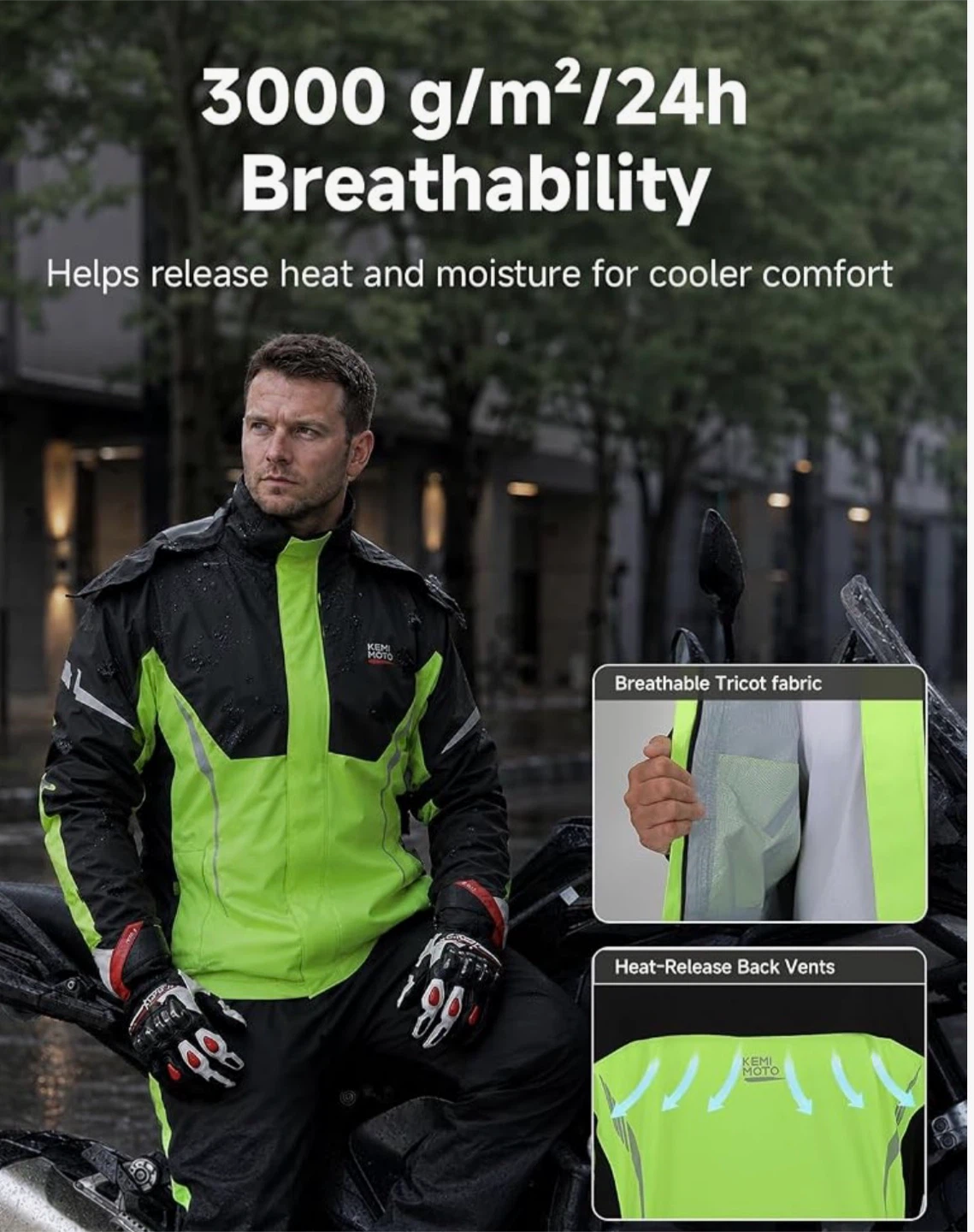 Kemimoto Motorcycle Rain Suit - photo 4