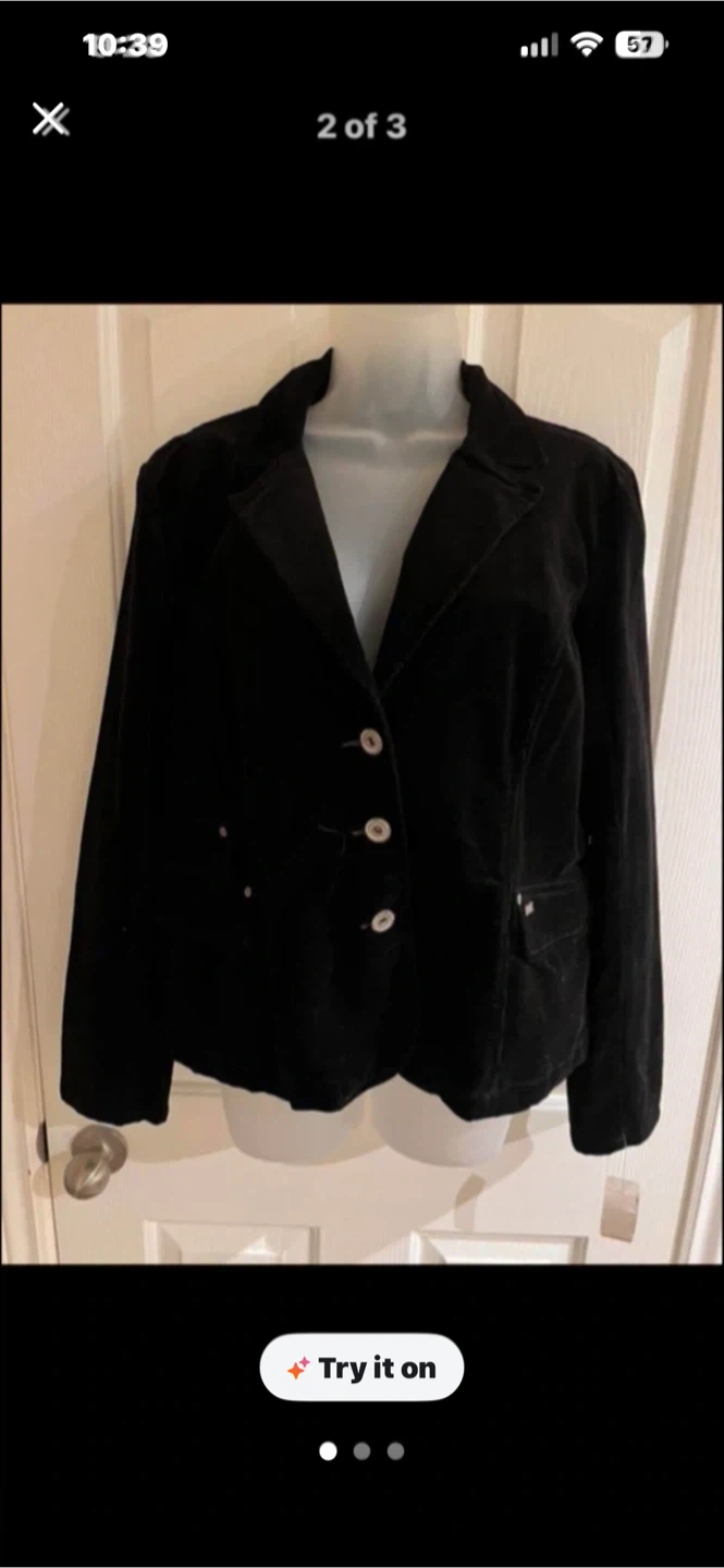 Point Zero Black Corduroy Blazer