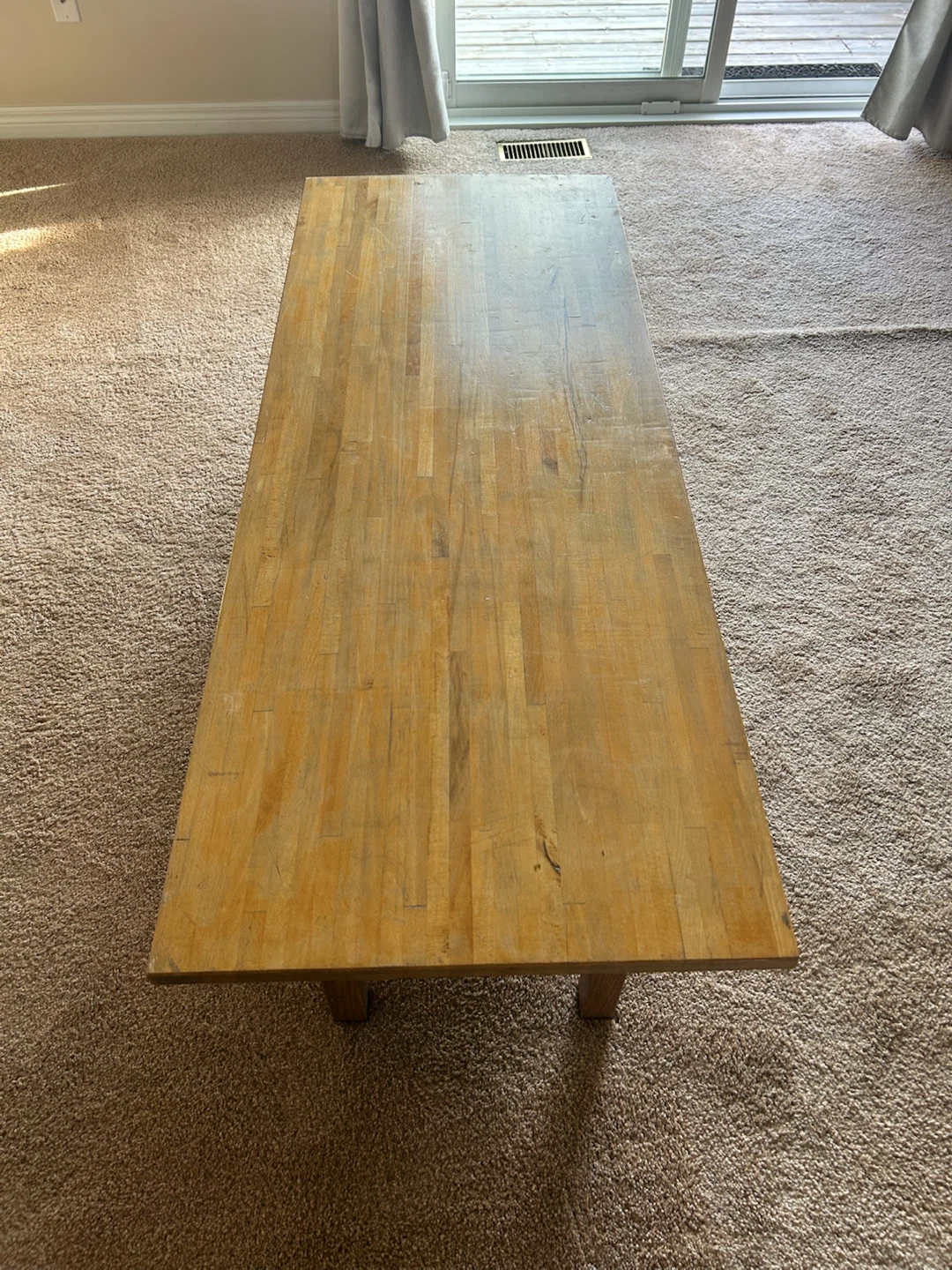 Solid Wood Coffee Table with Shelf - photo 2