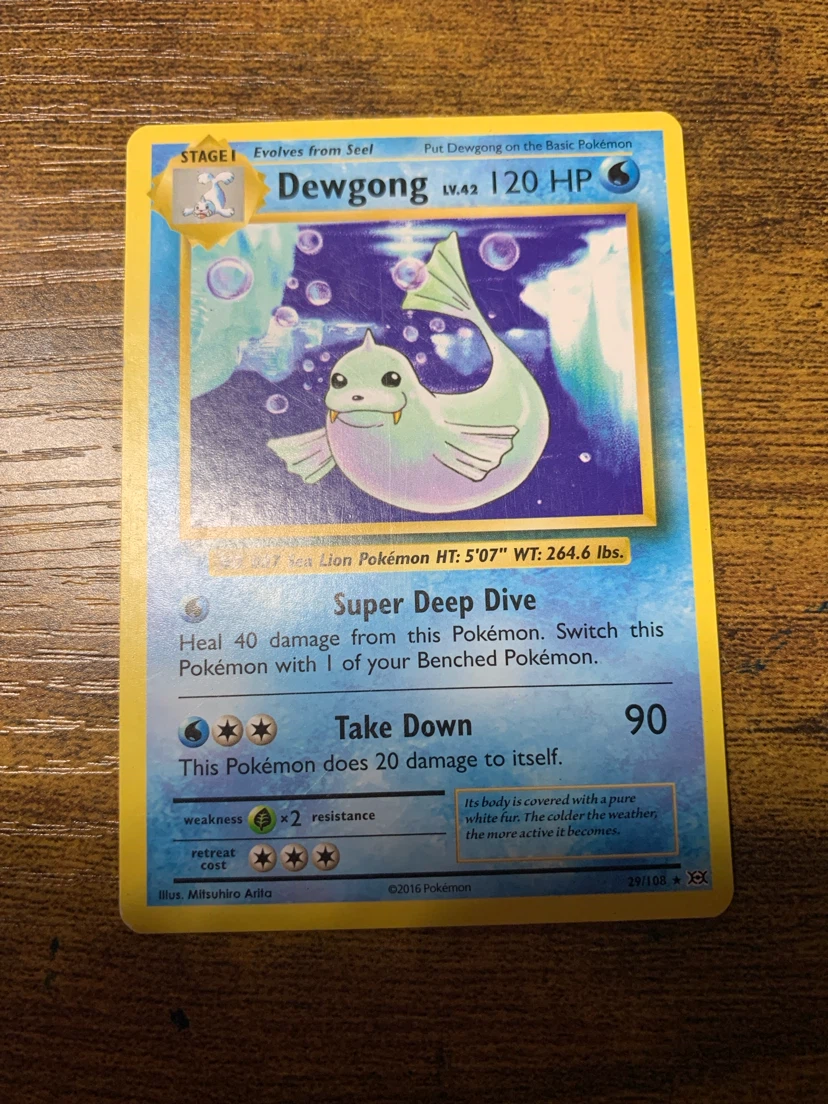 Dewgong Trading Card 2016