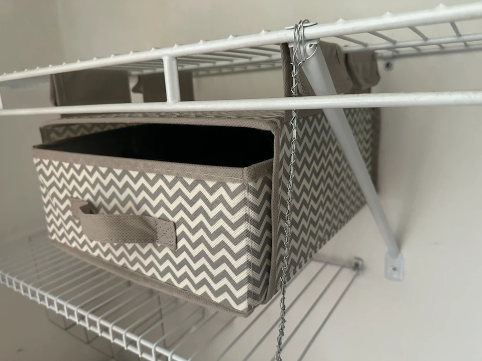 iDesign Chevron Closet Hanging Shelf Bin & Drawer - photo 4