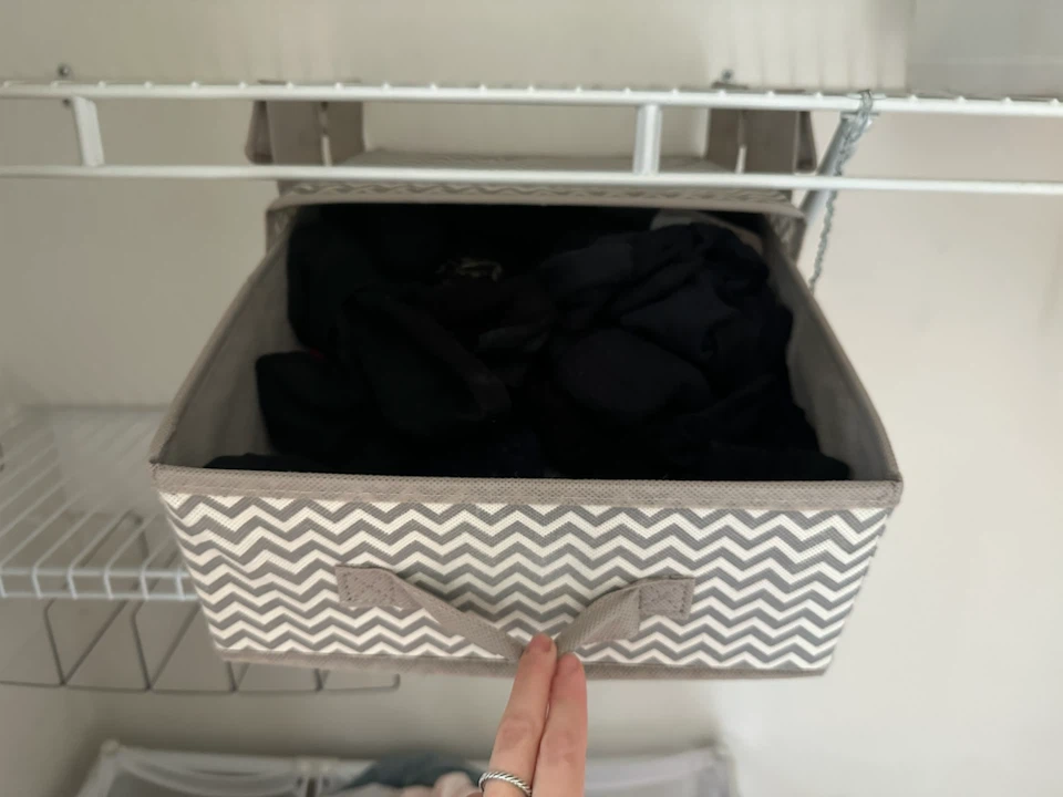 iDesign Chevron Closet Hanging Shelf Bin & Drawer - photo 5
