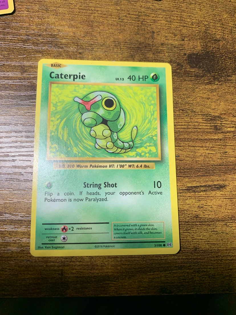 Pokemon Caterpie 3/108 Evolutions Card