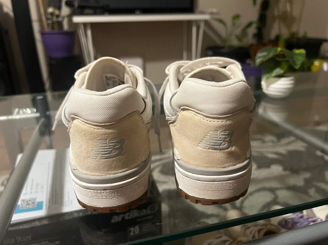 New Balance 550 Off-White Sneakers 5us men 6.5us women - photo 2