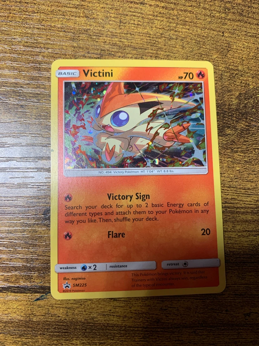 Victini Holo Promo Pokémon Card SM225