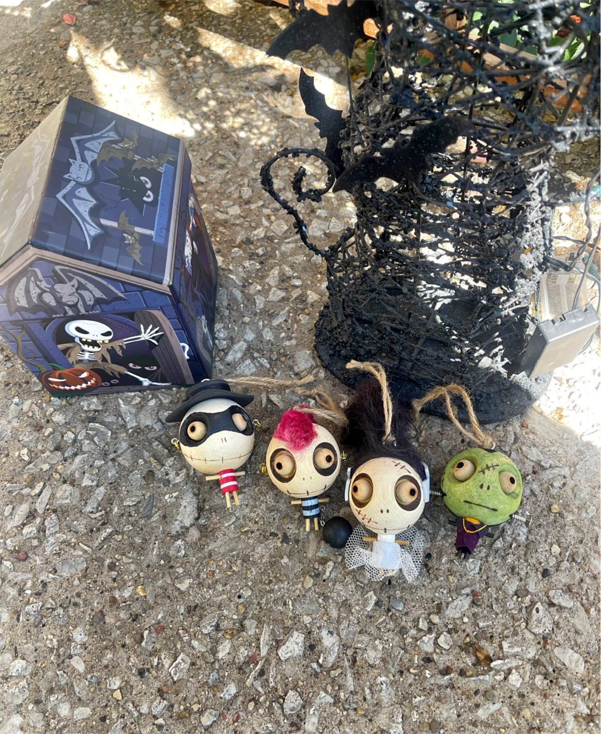 Set of 4 Halloween Character Ornaments