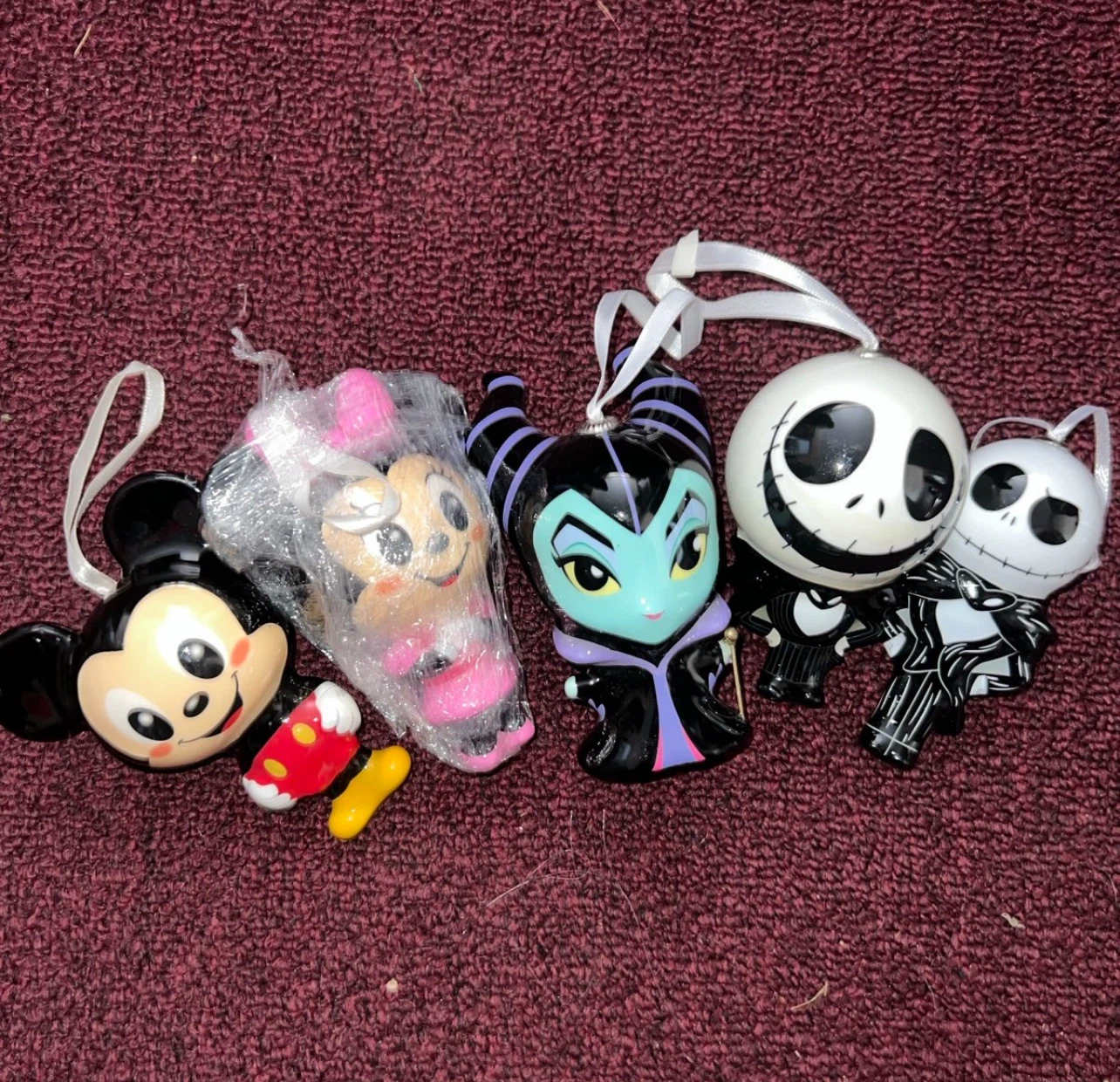 Set of 5 Disney Character Ornaments