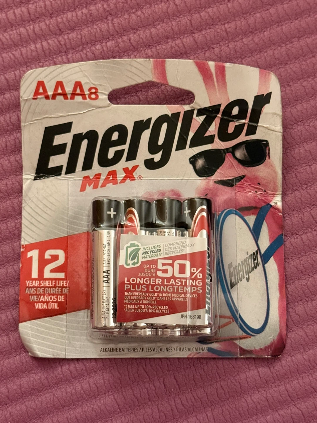 8 Pack Energizer Max AAA Alkaline Batteries