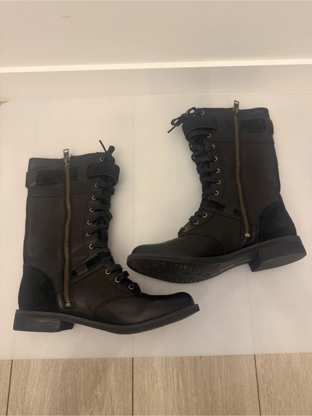Timberland Black Leather Combat Boots - photo 2