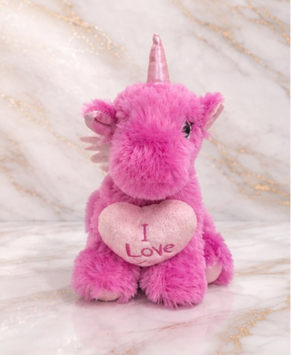Pink Unicorn Plush Toy with Heart – Cute Gift - photo 2