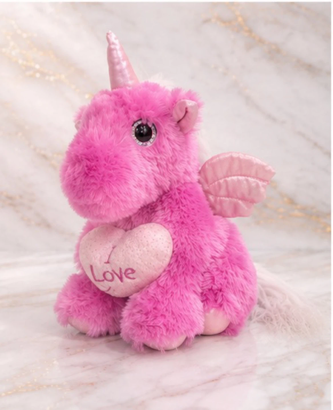 Pink Unicorn Plush Toy with Heart – Cute Gift - photo 3