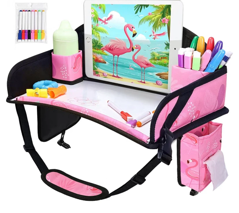 Pink Flamingo Kids Travel Tray