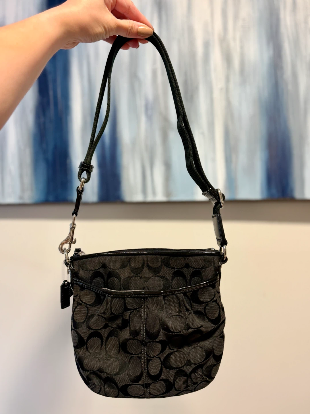 Vintage Coach Signature Small Crossbody Bag