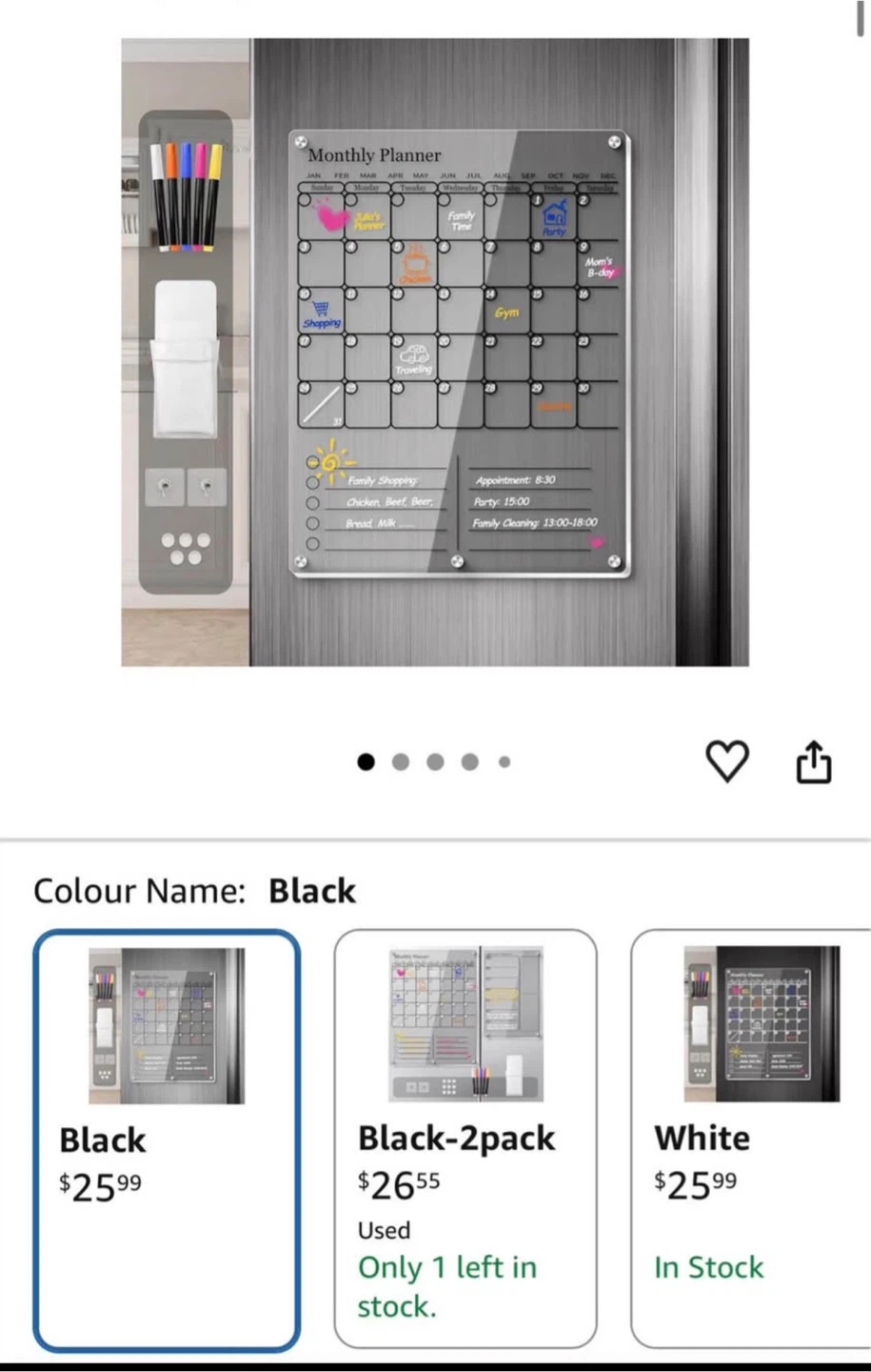 Acrylic Monthly Planner Board