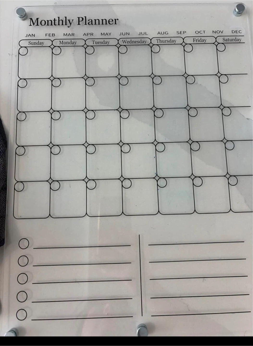 Acrylic Monthly Planner Board - photo 2