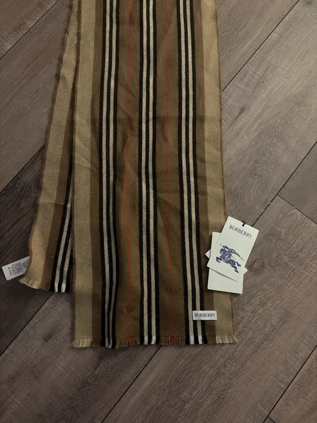 Burberry Striped Scarf 168x28cm (retails for $600)