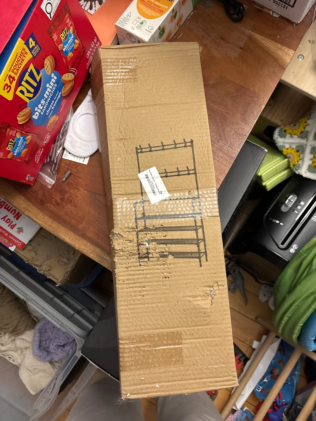Unassembled Metal Shoe Rack
