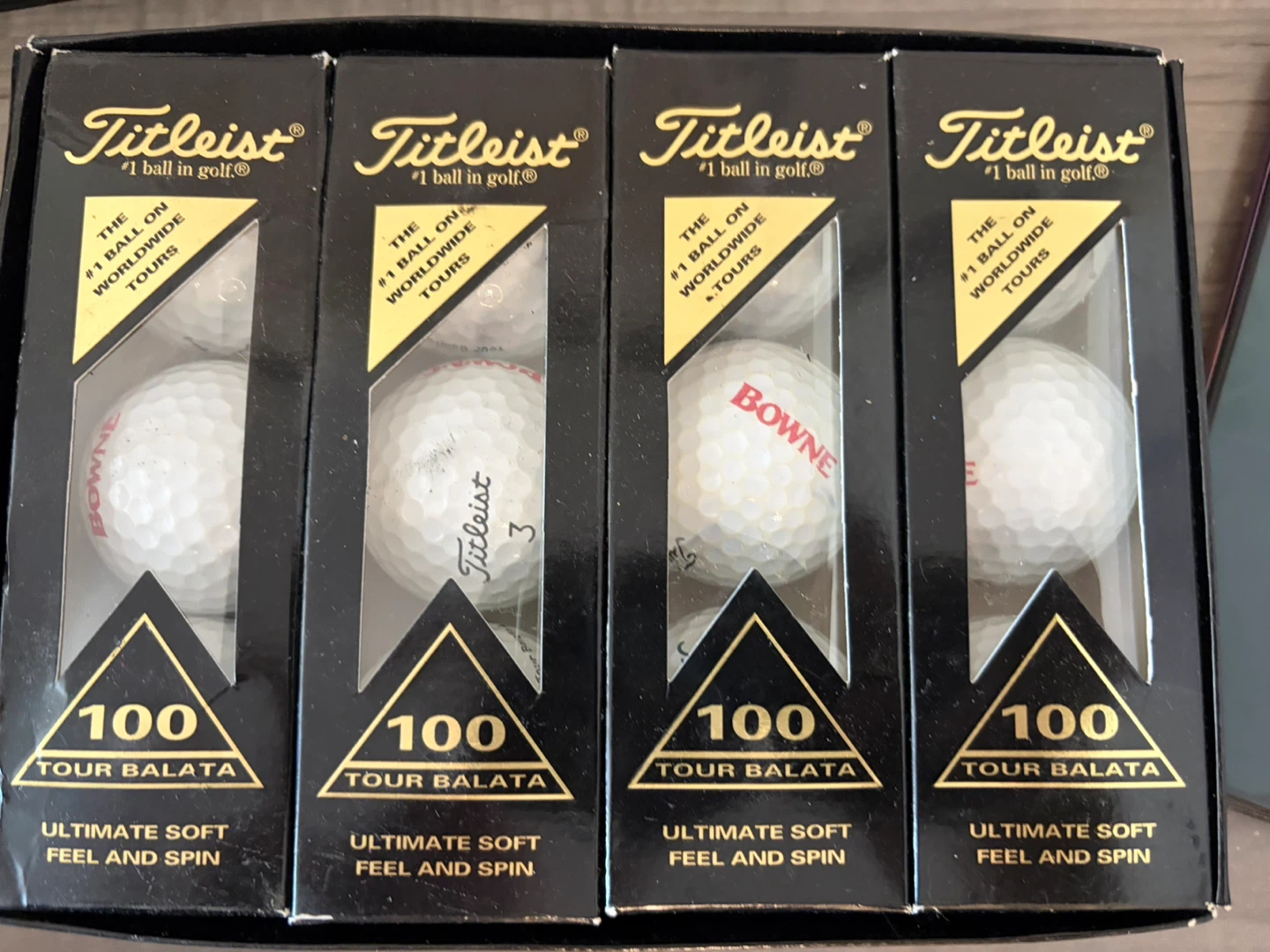 Titleist 100 Tour Balata Golf Balls