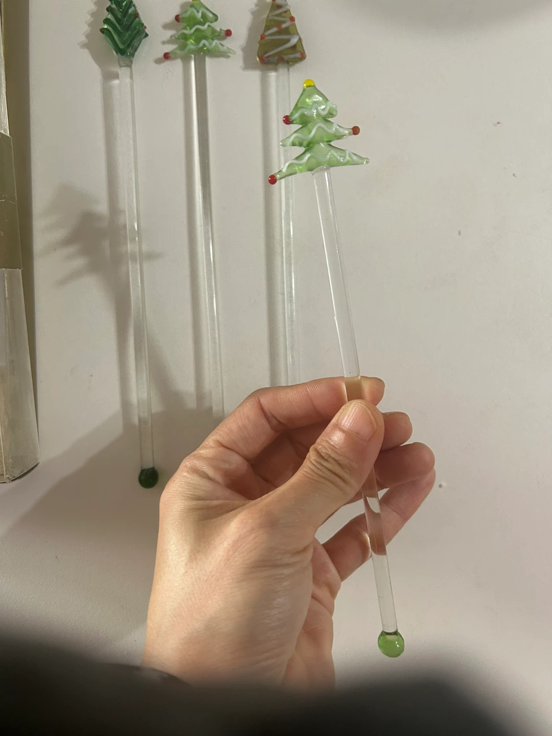 Brand New Christmas Tree Glass Stir Sticks - Set of 4 - photo 3