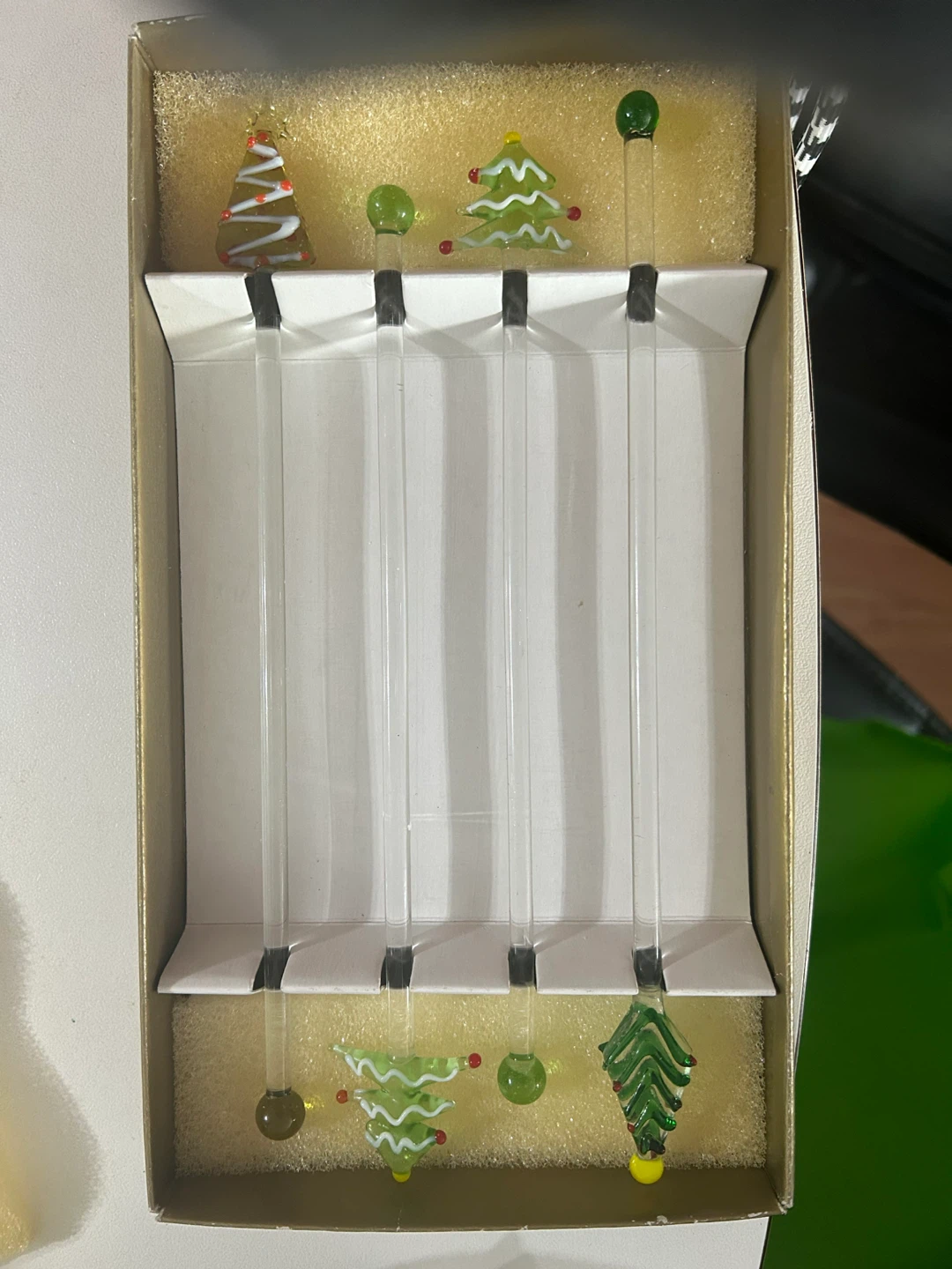 Brand New Christmas Tree Glass Stir Sticks - Set of 4 - photo 5
