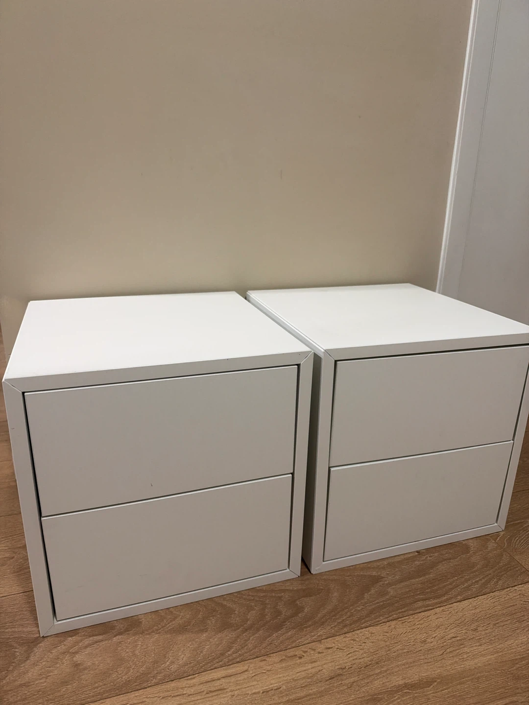 IKEA Malm White Bedside Tables