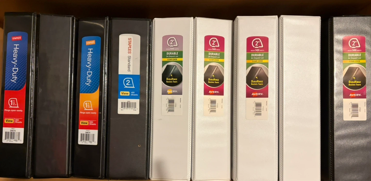 Assorted Staples and Avery Binders - photo 2
