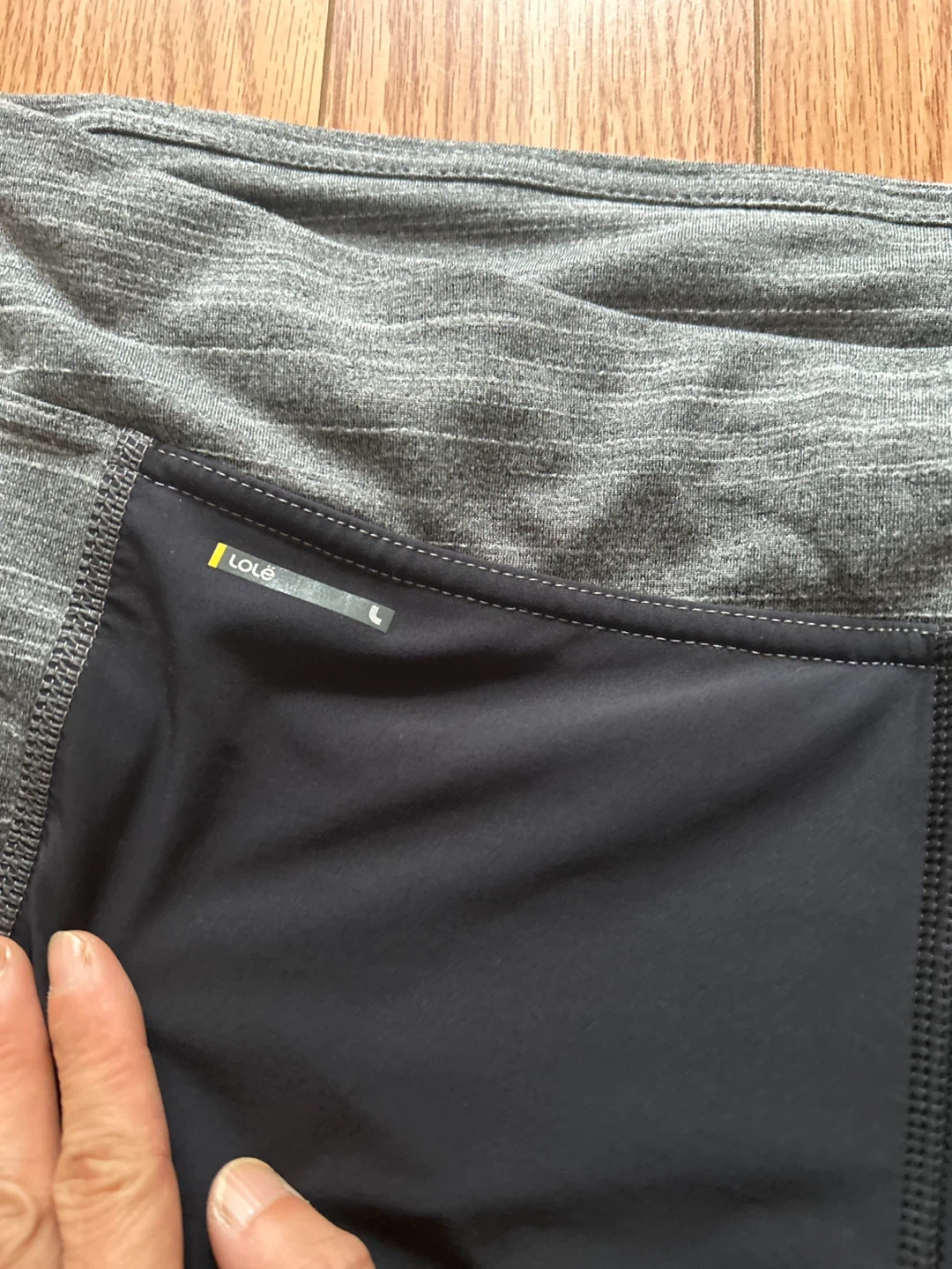 Lolë Men's Athletic Leggings Large Grey and Black - photo 2