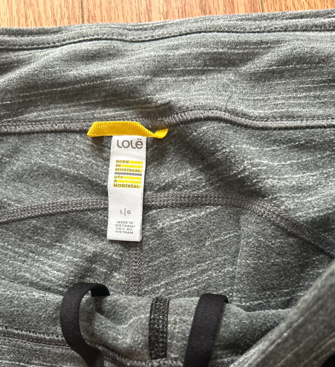 Lolë Men's Athletic Leggings Large Grey and Black - photo 3
