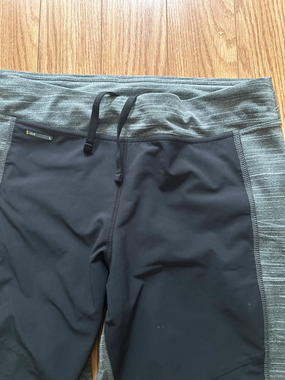 Lolë Men's Athletic Leggings Large Grey and Black - photo 4