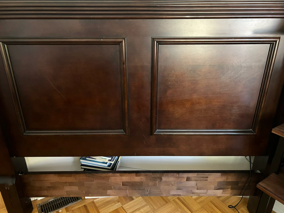 Dark Wood Queen Headboard