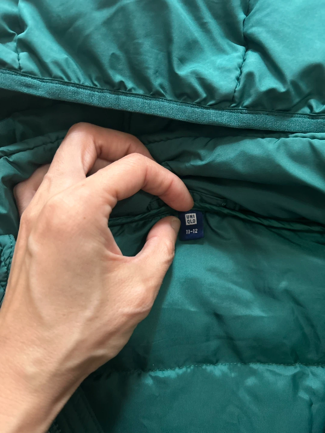 Uniqlo Kids Hooded Puffer Jacket Green Size 11-12 - photo 2