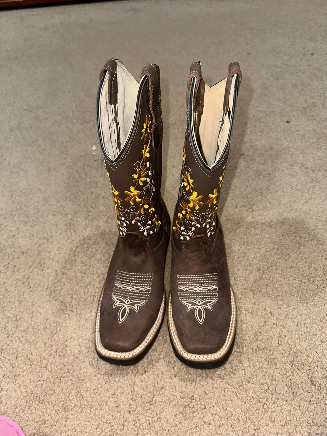 Bich Boots Brown Sunflower Western Boots