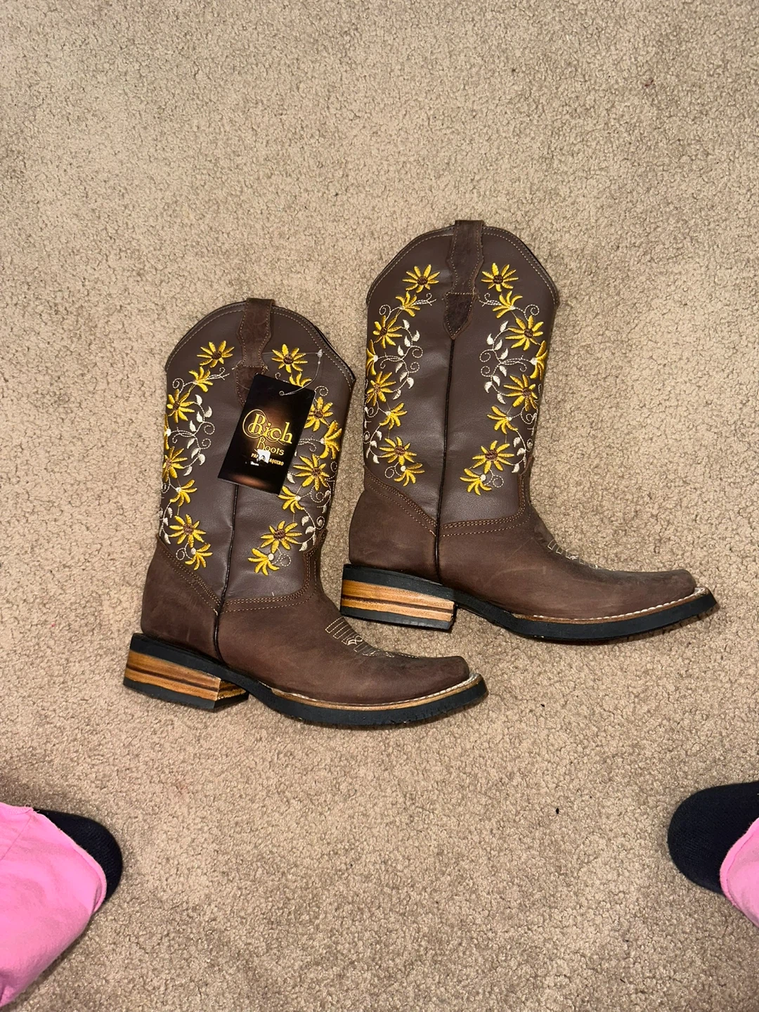 Bich Boots Brown Sunflower Western Boots - photo 3