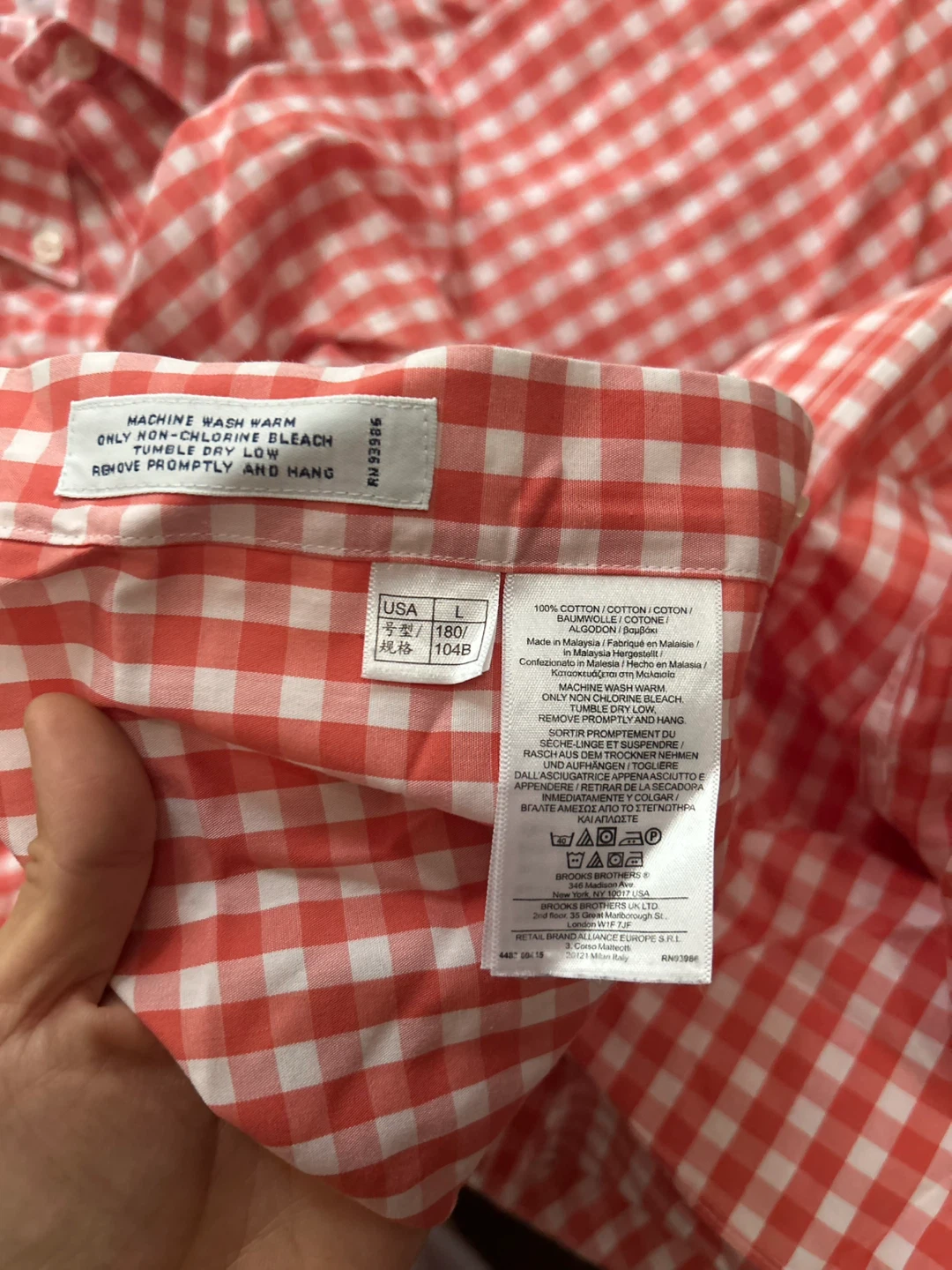 Brand New Brooks Brothers Gingham Shirt - Size Large - photo 4