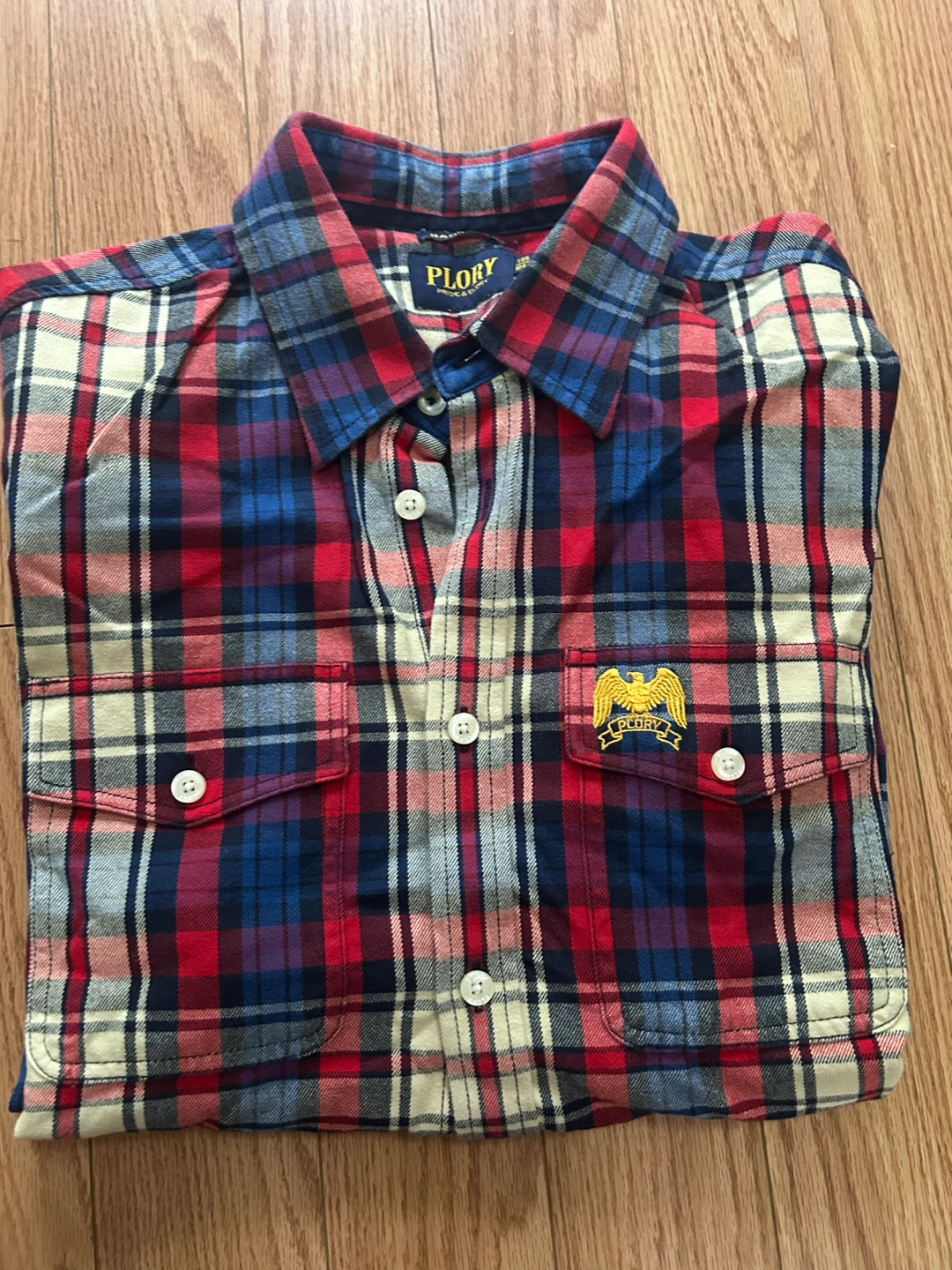PLORY Plaid Long Sleeve Button-Up Shirt Size 185