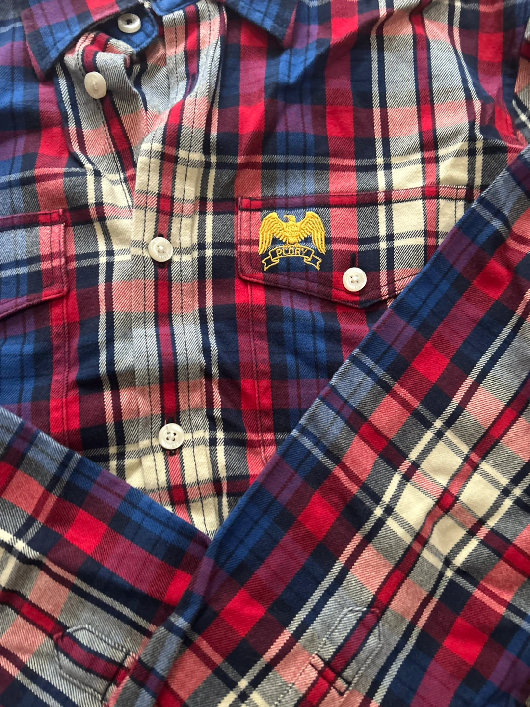 PLORY Plaid Long Sleeve Button-Up Shirt Size 185 - photo 4