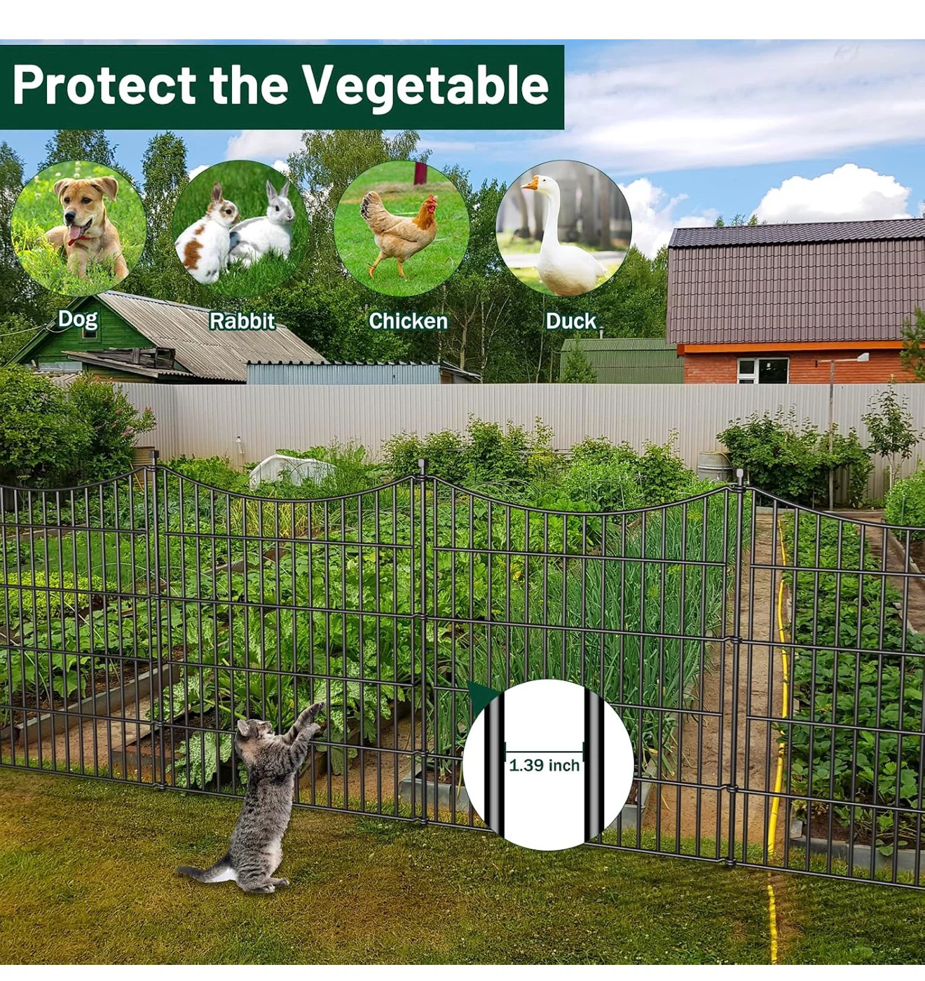 8 Panel No Dig Decorative Garden Fence 8ND - photo 4