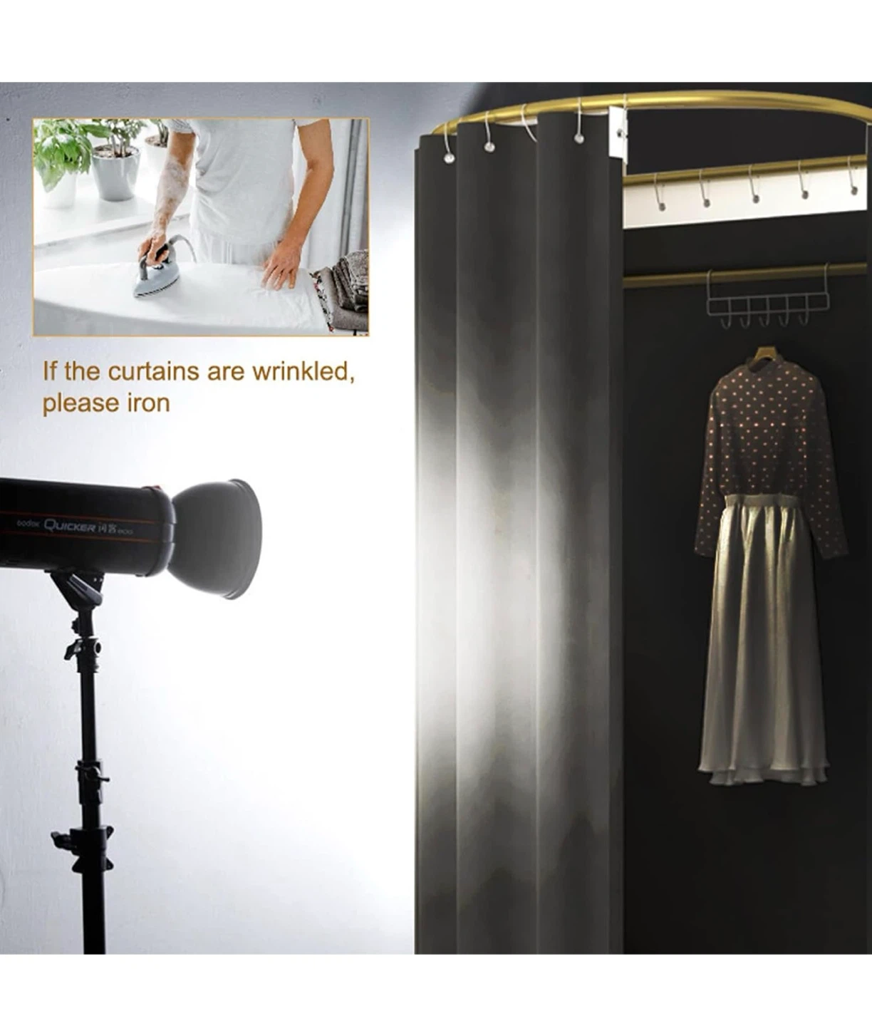 Portable Mobile Privacy Dressing Room with Shading Curtain CSF - photo 4
