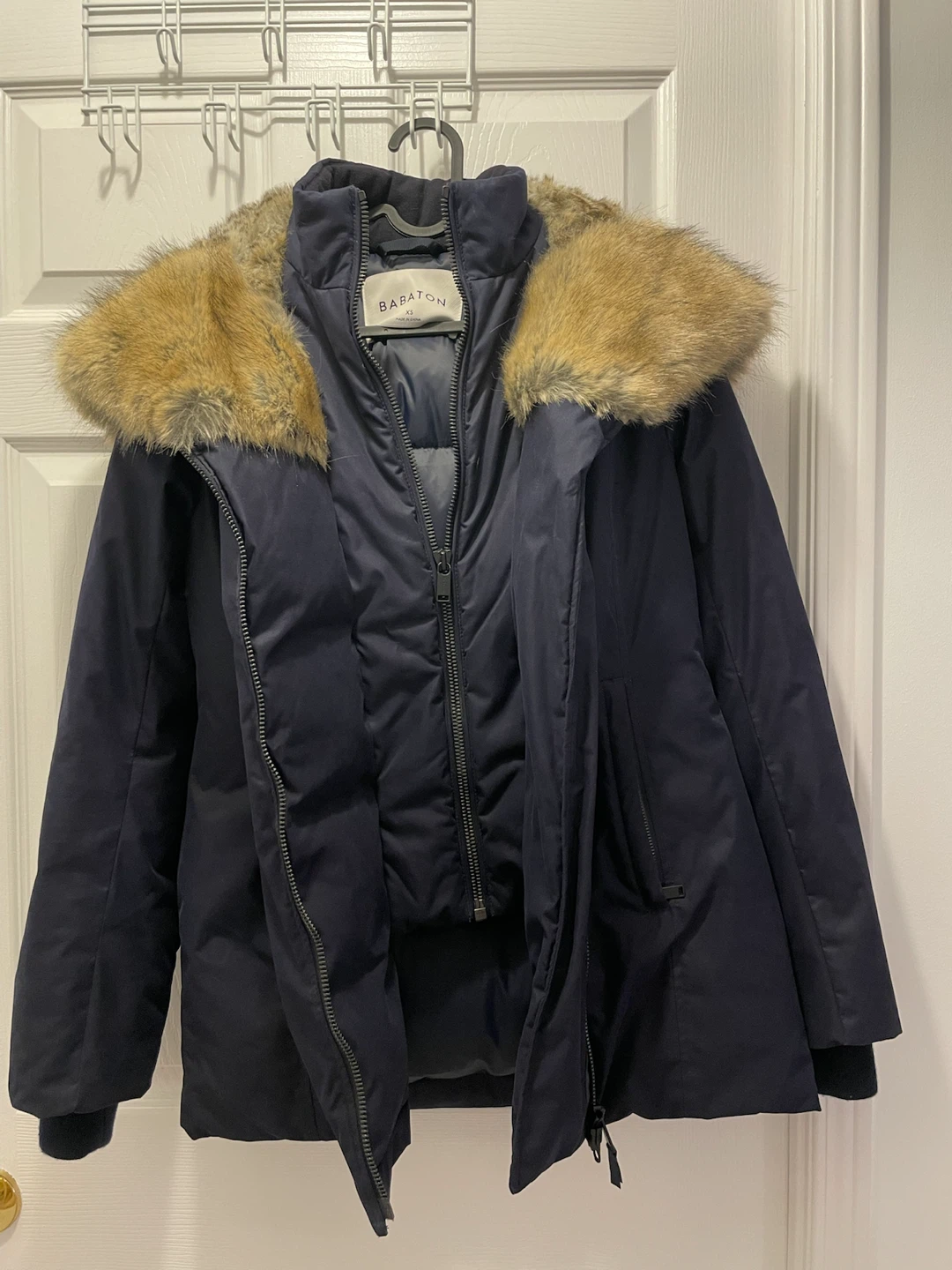 Babaton Puffer Jacket with Faux Fur