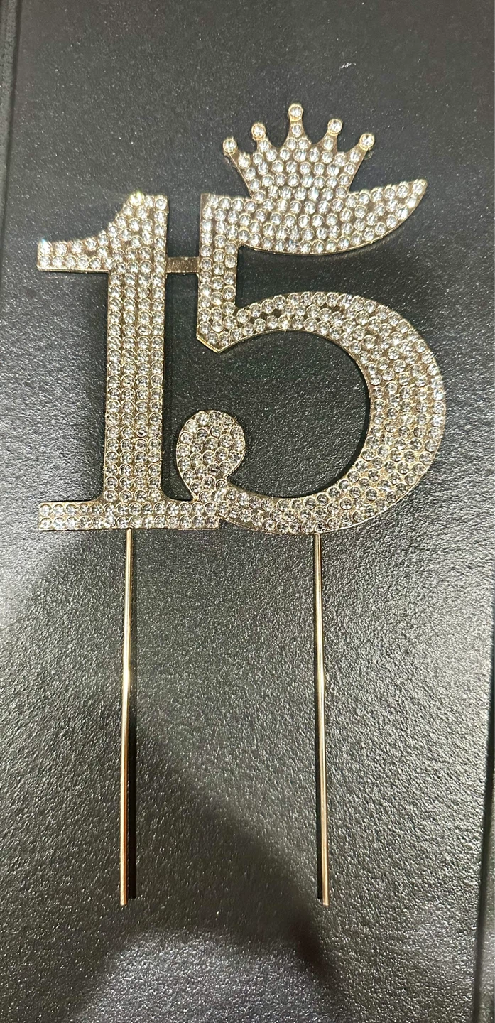 15th Birthday Number Cake Topper