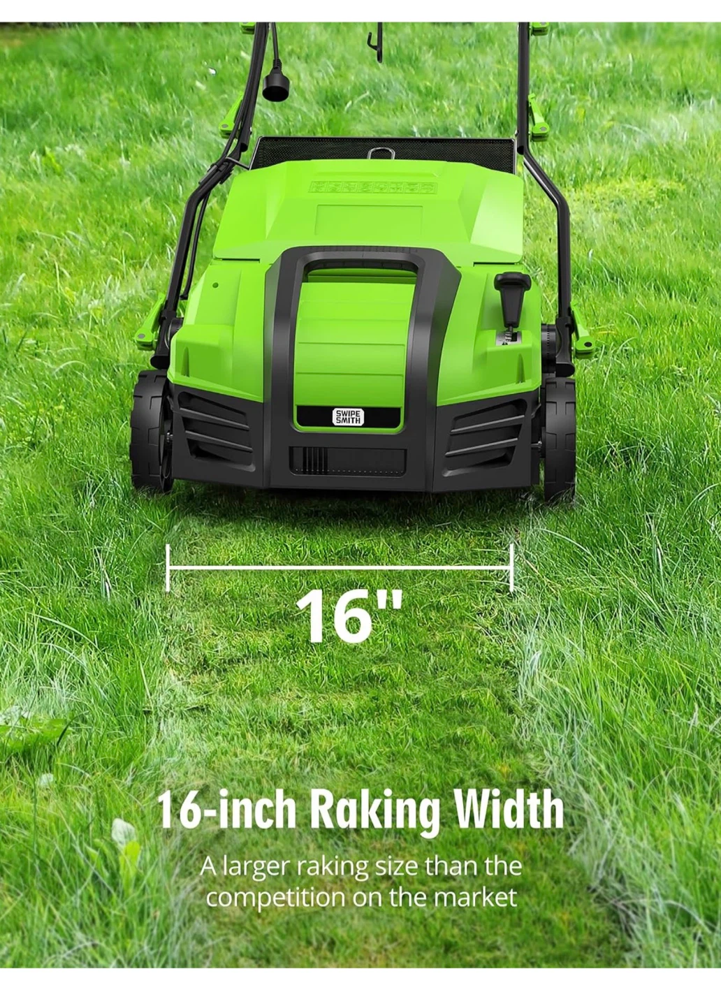 Swipe Smith 16-Inch 15 Amp Electric Dethatcher Scarifier EDS - photo 5