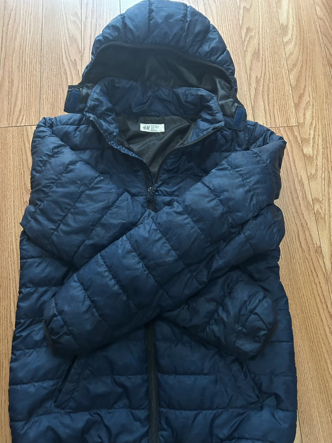 H&M Navy Blue Puffer Jacket Size 14Y+